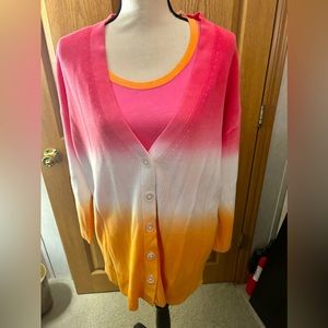 Talbots cardigan and sweater set